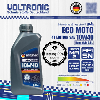 Dầu Nhớt Xe Số Voltronic Eco Moto 4T Edition 10w40 Đại Lý Phân Phối Chính Hãng