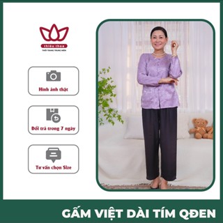  Set Đồ Bộ Mặc Nhà Nữ Trung Niên Gấm Loại 1 Không Nhăn Không Xù,Bộ Đồ Mặc Nhà Nữ-Thiều Thoa Store 