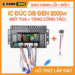   BẢN NÂNG CÂP  IC Đúc DB Đen 2000w Có Nút P | Mở Tua Sẵn | 60V - 72V| Dòng Xả 55A | IC Chuẩn Sóng Sin | Đi Êm 