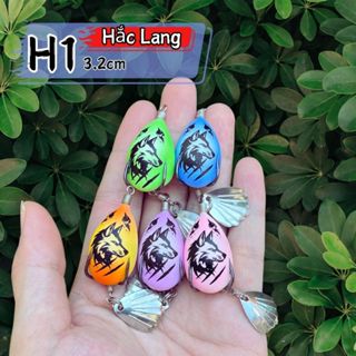 Nhái hơi H1 hắc lang size mini 3,2cm trọng lượng 6g - 8g. Mồi giả câu lure cá lóc Hiệp PH