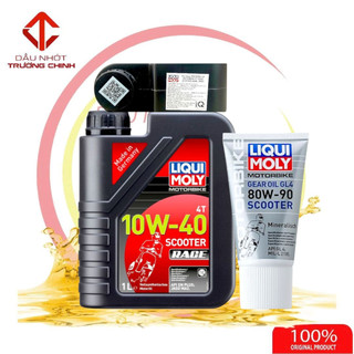 Combo nhớt Liqui Moly Scooter Race 10W40 1L+Hộp số liqui 150ML