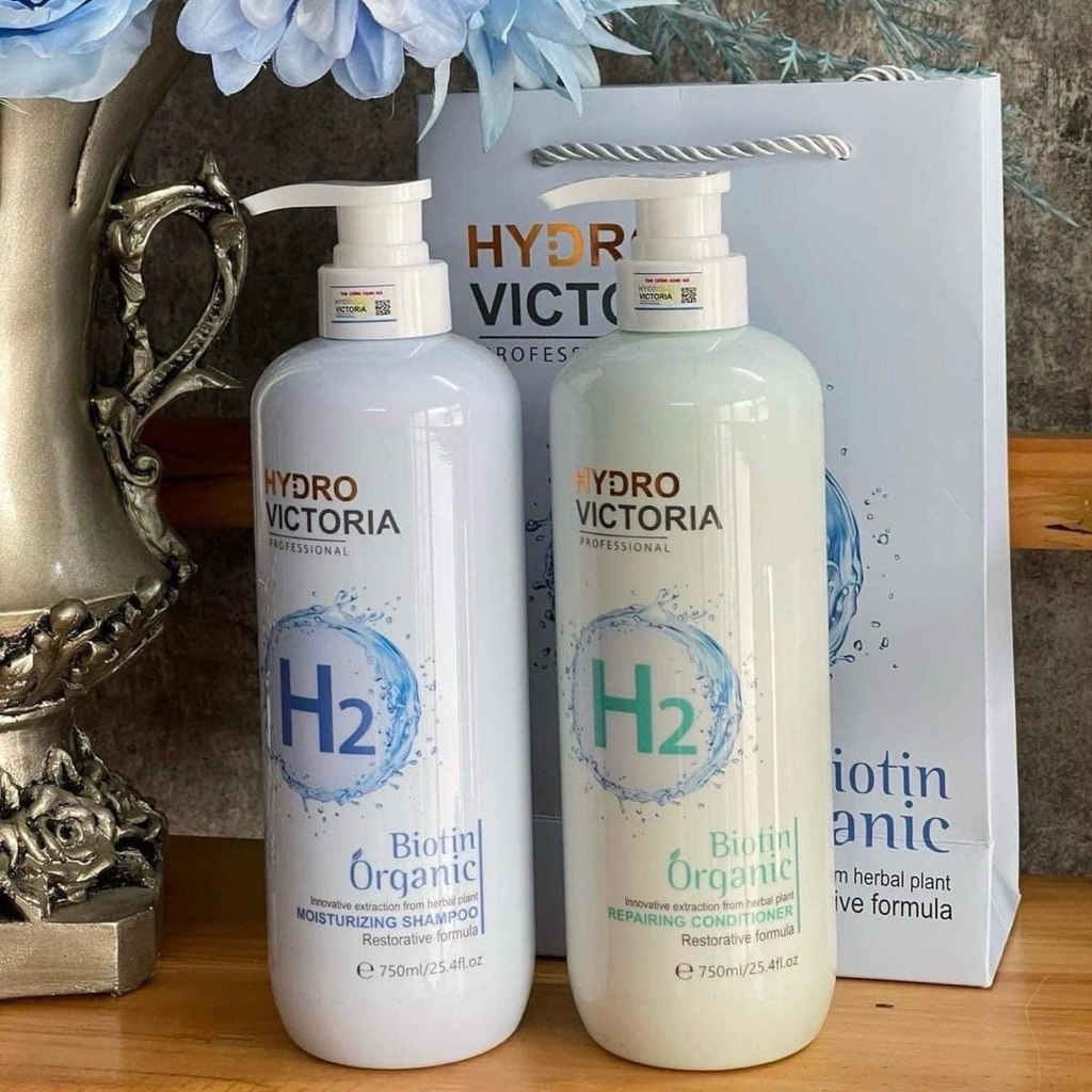 Cặp Dầu Gội Xả HYDRO VICTORIA H2 Siêu Mềm Mượt