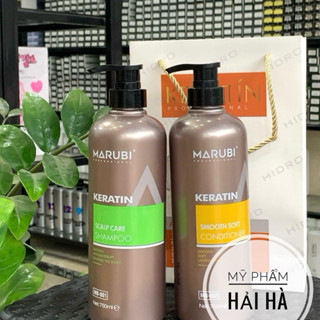  Cặp dầu gội xả Marubi phục hồi hư tổn giảm rụng tóc 750ml*2 chính hãng 
