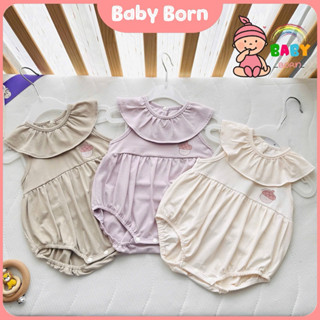Body chip bé gái cộc tay cổ kẹp bèo Anminaza sợi sồi Mod mềm mịn, mỏng mát cho bé AMI0452 Baby Born shop
