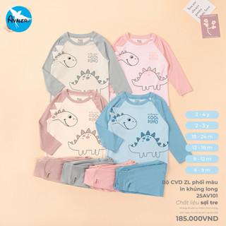   Avaler  Mom Mom  Bộ quần áo dài tay chất sợi tre mềm mại cho bé 6-16kg thu đông mẫu mới chính hãng Avaler 