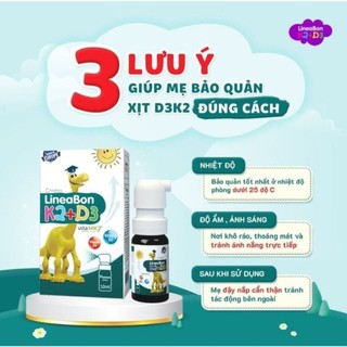 Lineabon D3K2 hỗ trợ tăng chiều cao cho bé