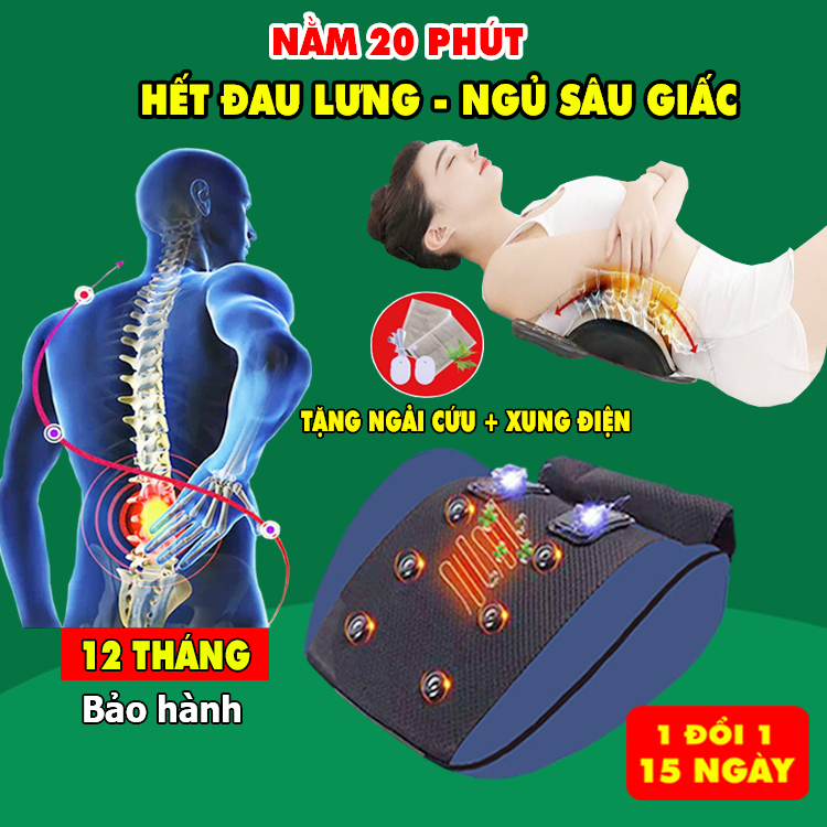 Máy massage lưng Dahano, mát xa lưng và cột sống 4 chức năng giảm đau lưng do thoát vị, lồi đĩa đệm