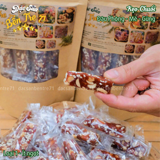   LOẠI 1 ÍT NGỌT  Kẹo Chuối Đậu Phộng Mè Gừng – Đặc Sản Bến Tre 71 