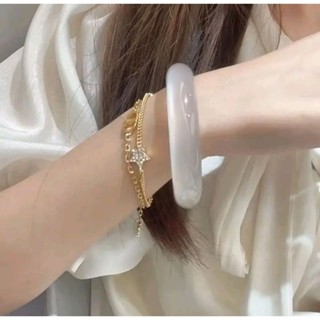  Vòng tay nữ bạch nguyệt quang đá mã não tự nhiên không qua xử lý 