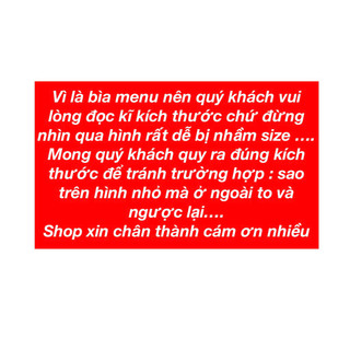 CUỐN BÌA MENU BÌA DA 10-20 LÁ ( 16x29cm)