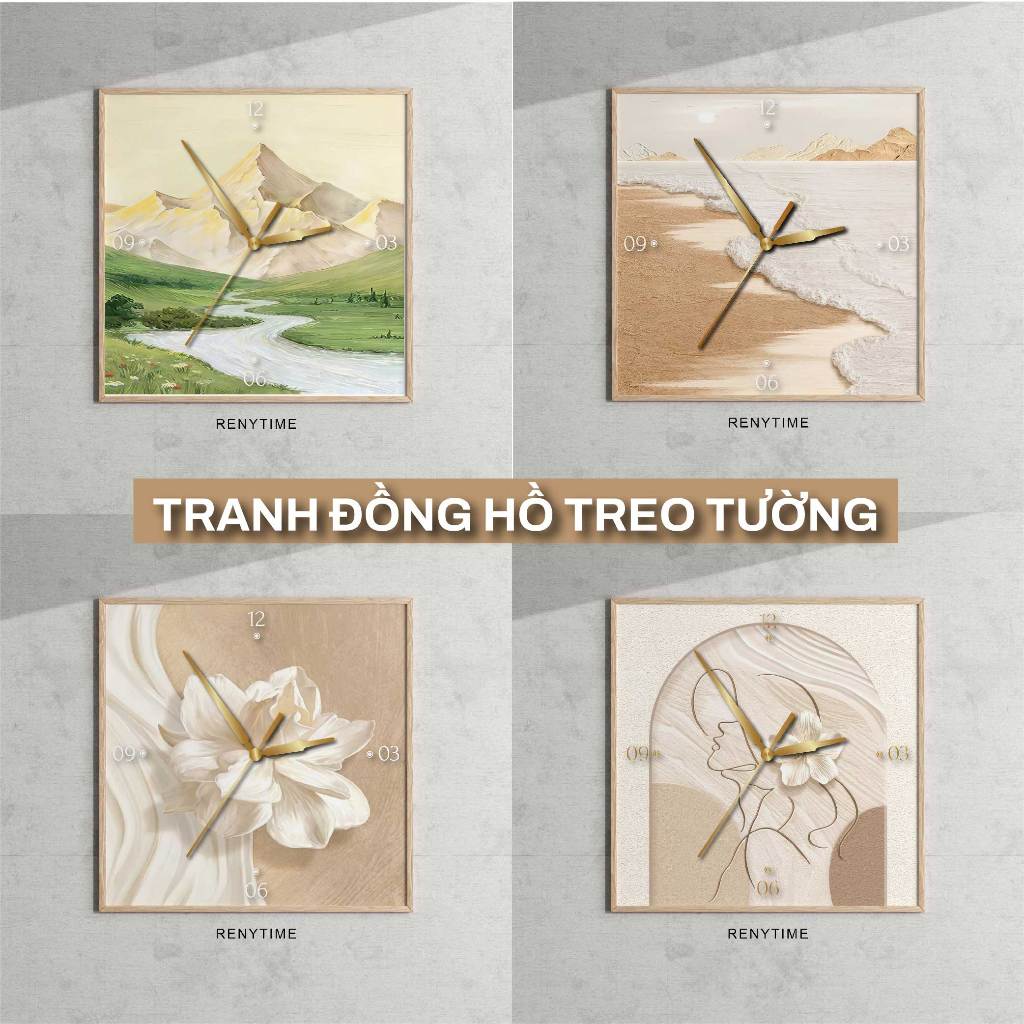 20 Mẫu - Tranh Đồng Hồ Kim Trôi-Đồng Hồ Treo Tường-Đồng Hồ Decor - Đồng Hồ Tranh Canvas - Đồng Hồ Ng