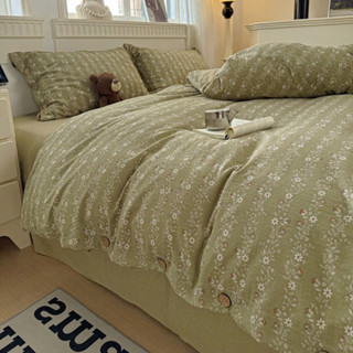 Bộ chăn ga cotton pha linen tự nhiên, mộc mạc mà sang trọng