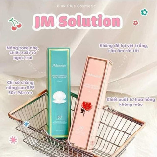 Thanh lý TL Xịt Chống Nắng JM Solution Luminous Sun Spray 180ml, xanh Ngọc trai, Hồng hoa Hồng