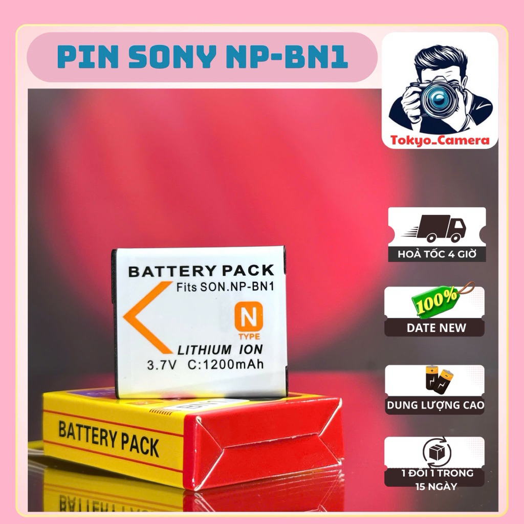 Pin Sony NP-BN1 ( Pin thay thế )dùng cho Cyber-short DSC-QX10, DSC-QX30, DSC-QX100, DSC-TX5, DSC-TX7