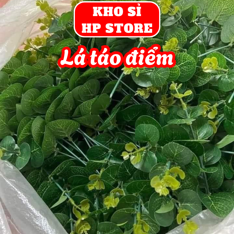 1kg cành lá táo điểm trang trí bó hoa màu xanh đẹp