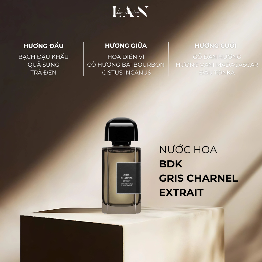 [LAN] Nước Hoa Unisex BDK Gris Charnel Extrait 10/20ml