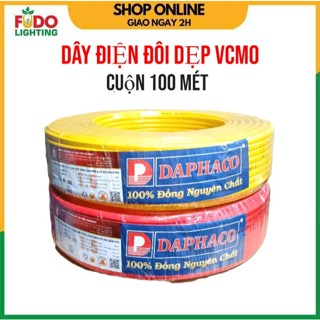  Dây điện đôi bọc dẹp VCMO 2 lớp vỏ 2x1.5 2x2.5 2x4.0 2x6.0 DAPHACO cuộn 100M chính hãng 