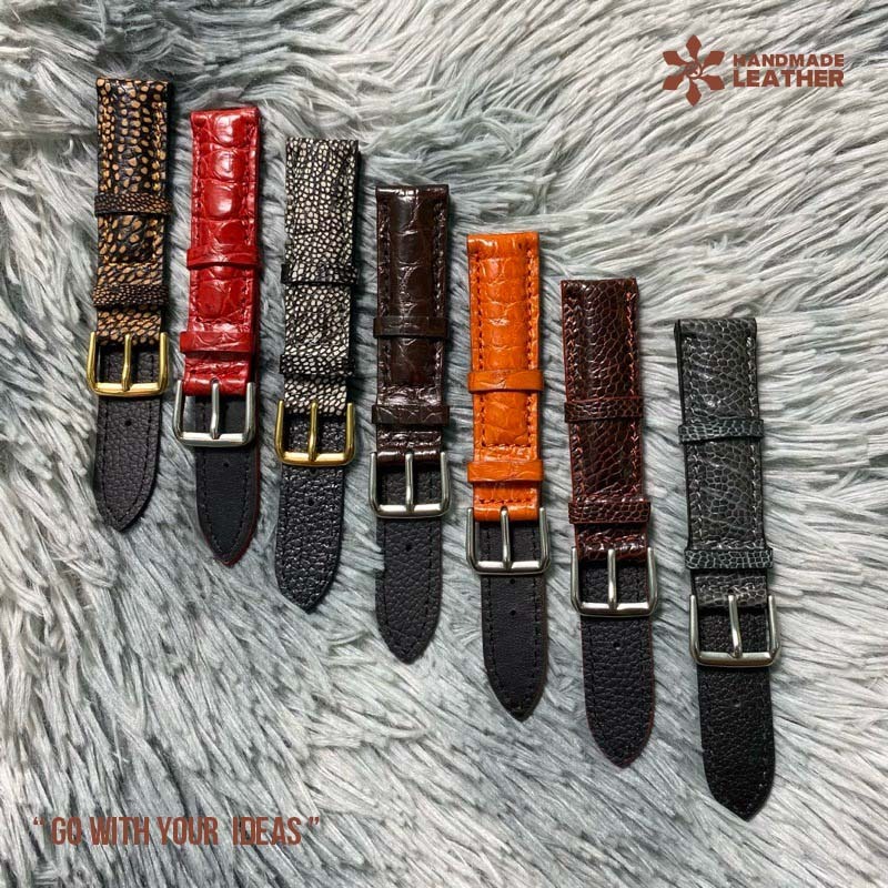Dây Đồng Hồ DW - Dây Da Cá Sấu, Da Đà Điểu Dành Cho Đồng Hồ DW