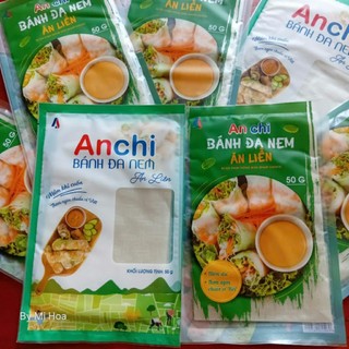set 5 tệp bánh đa nem ăn sống cuốn gỏi An Chi 50g