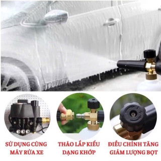Bộ Súng Xanh Và Bình Phun Tạo Bọt Tuyết Xanh 1 Lít Cao Cấp