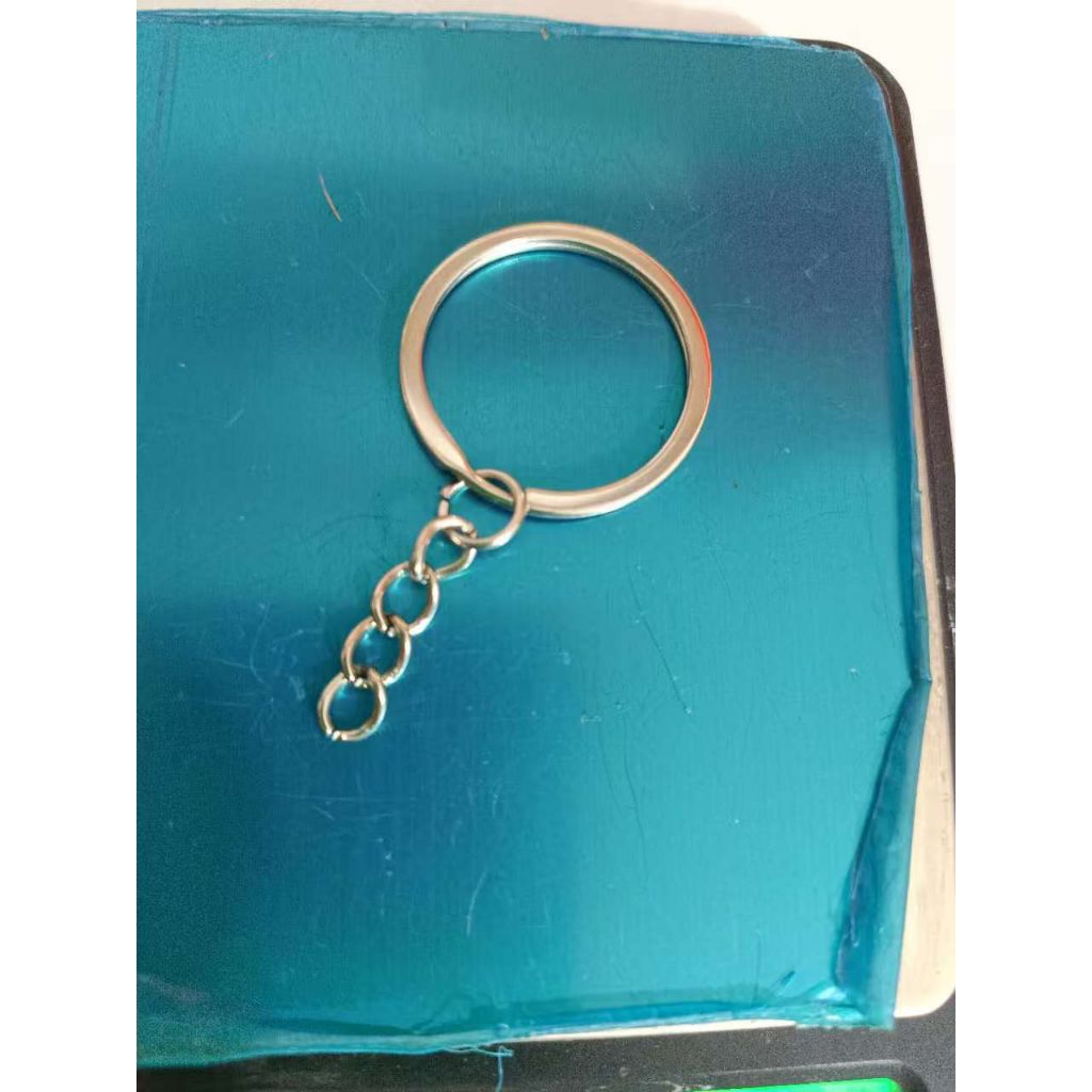 ( bịch 5000 cái) KHOEN MÓC KHOÁ DẸP CÓ XÍCH 3CM, khoen gắn móc khoá loại tốt, khoen cao cấp