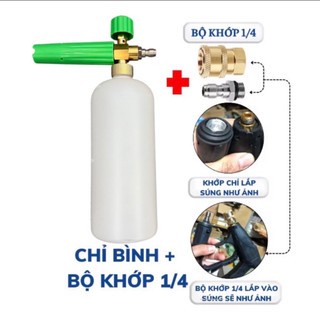 Bộ Súng Xanh Và Bình Phun Tạo Bọt Tuyết Xanh 1 Lít Cao Cấp