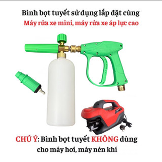 Bộ Súng Xanh Và Bình Phun Tạo Bọt Tuyết Xanh 1 Lít Cao Cấp