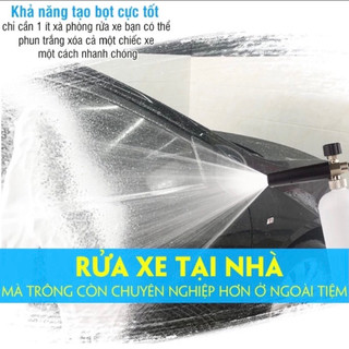 Bộ Súng Xanh Và Bình Phun Tạo Bọt Tuyết Xanh 1 Lít Cao Cấp