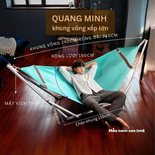[ Hoả Tốc Khung + Võng ] HCM hỗ trợ võng người lớn + khung bán nguyệt