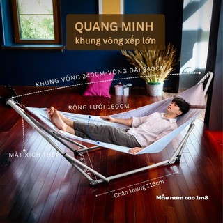 [ Hoả Tốc Khung + Võng ] HCM hỗ trợ võng người lớn + khung bán nguyệt