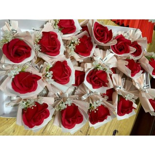 Bó hoa mini 1 bông cao 13-15cm dùng để trang trí hộp quà