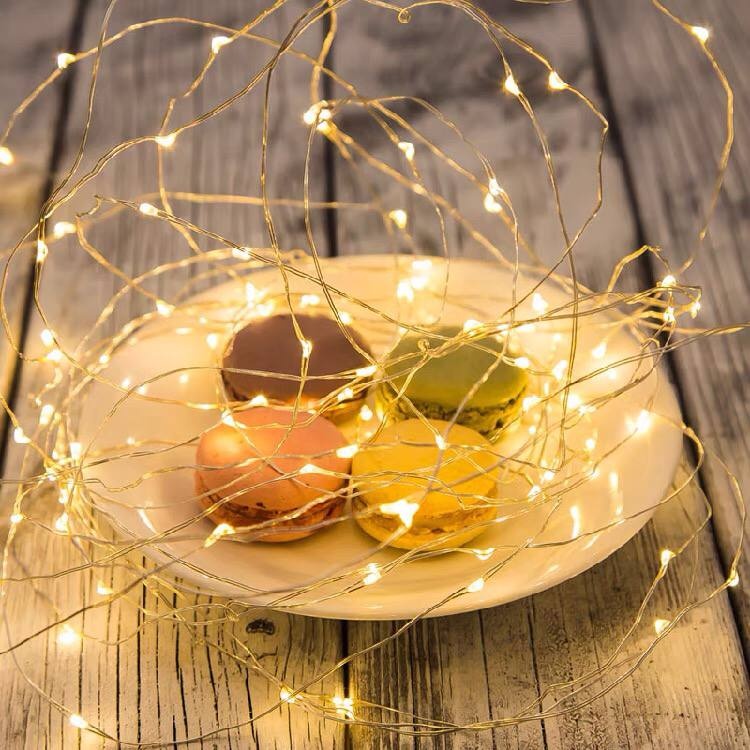 Dây đèn led trang trí fairylight đom đóm dùng pin cúc, dùng usb trang trí đèn trung thu, giỏ quà, đồ