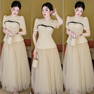 A132 Sét nữ thiết kế cổ tròn dự tiệc cao cấp sang chảnh Mijustore