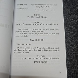 Sách - Luật thanh tra năm 2025 (NXB Chính trị quốc gia Sự thật)
