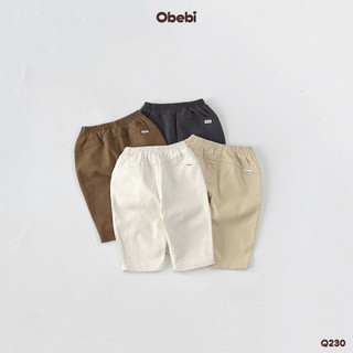  Quần Kaki Thêu Chữ Obebi Thời Trang Hàn Cho Bé Trai Bé Gái từ 8kg - 23kg Q230 