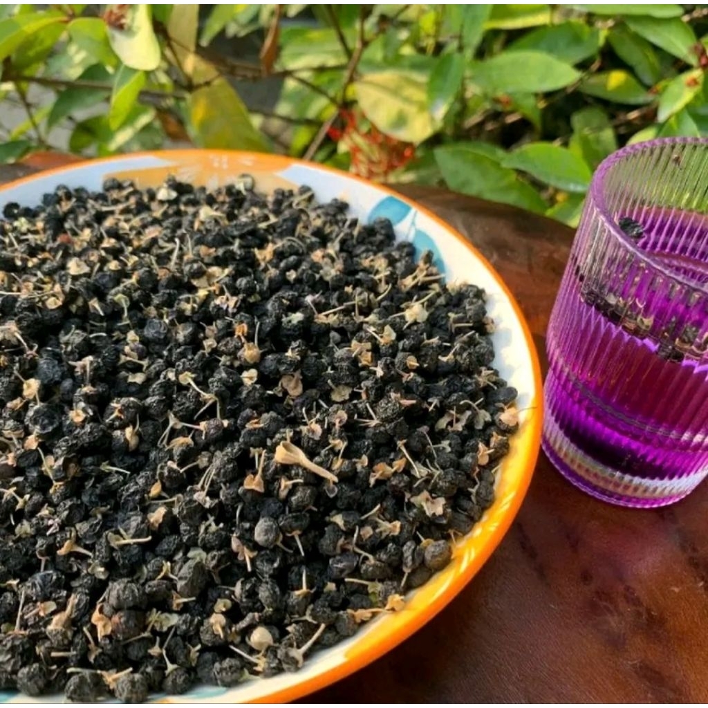 Hắc Kỷ Tử sấy khô , thảo mộc hắc kỷ tử đen loại 1 .