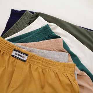 Quần Đùi Thun Boxer Nam Màu Trơn Neon Chất Vải Cotton Thấm Hút Mát Mẻ Mặc Dễ Chịu