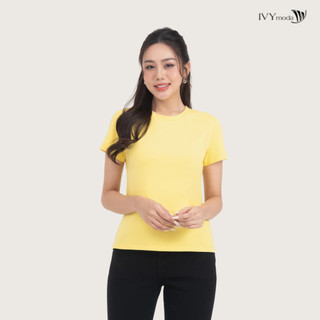 Áo thun basic cổ tròn IVY moda MS 57P0092