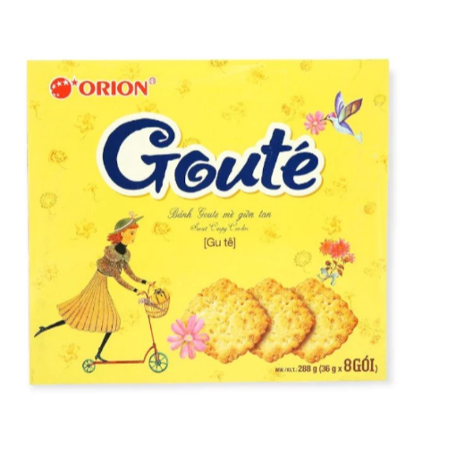 Bánh quy Goute hạt dinh dưỡng Mè hộp 316.8g. Gu Tê