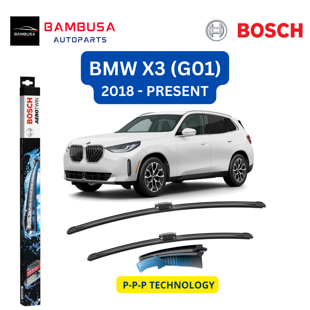 Bộ gạt mưa xe BMW X3 (G01) (2018-nay) | Bosch Aerotwin cao cấp set A322S