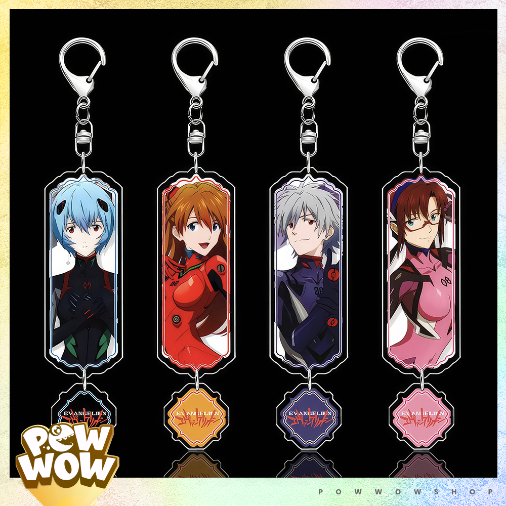Móc Khoá Nhựa Acrylic Trong Suốt Hai Mặt Phong Cách Nhân Vật Anime Manga Evangelion – Shinji / Rei /