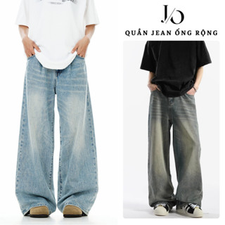 Quần Jean Nam Ống SIÊU RỘNG 37CM Dáng Đứng Quần Jean Unisex WASH RETRO Form Ống Suông Rộng JEAN