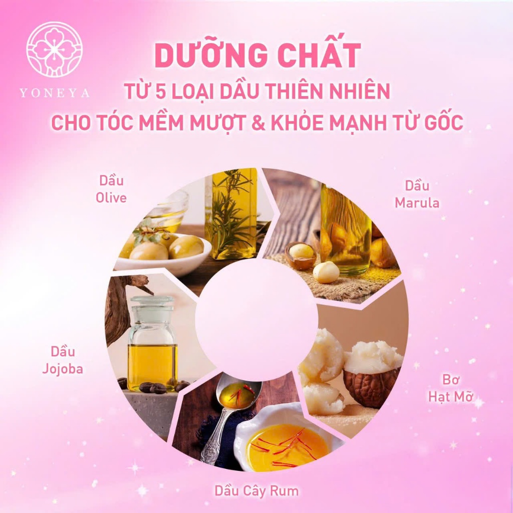 Cặp gội xả Yoneya Jasmine Camellia 400g phục hồi tóc hư tổn