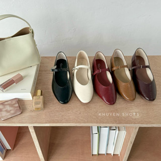 (HÀNG SẴN) Giày độn đế quai cài da lì happy feeling mẫu mới 2025 mã 1980-80