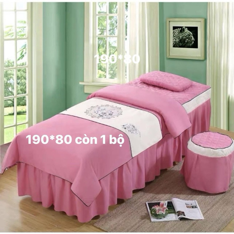 Ga bọc giường spa 4 chi tiết hàng sẵn