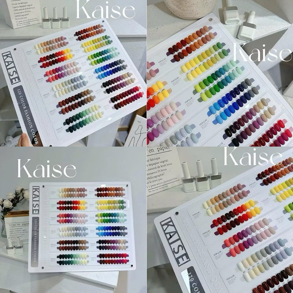 Kaise Sét sơn gel 120 ,98,96,66 màu cao cấp chính hãng Tặng base top kèm bảng màu siêu xịn