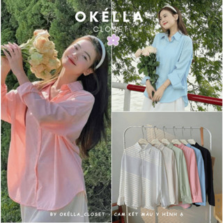 Áo Sơ Mi Nữ Dài Tay Form Rộng Công Sở Ulzzang Kiểu Hàn Quốc Basic Màu Pastel Trend Lưu Diệc Phi Dễ Phối Đồ Okélla