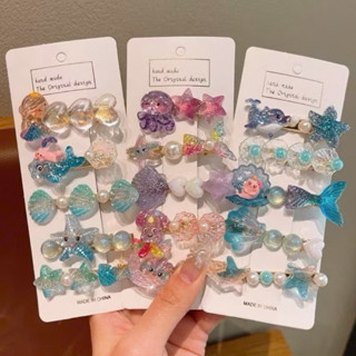  🌸 🌿 HCM có hoả tốc  Set 5 tóc kẹp vỏ sò tiên cá màu ngọt ngào dễ thương 