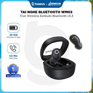 Tai nghe nhét tai không dây BASEUS WM02 bluetooth 5.3 TWS chống ồn pin 25h có APP Baseus - BANIECOM