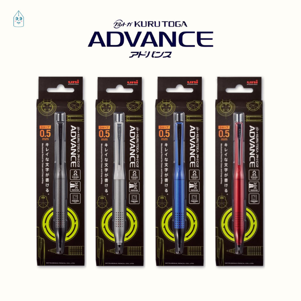 Bút chì bấm Uni Kuru Toga Advance Upgrade tự động xoay ngòi - Cỡ ngòi 0.5mm